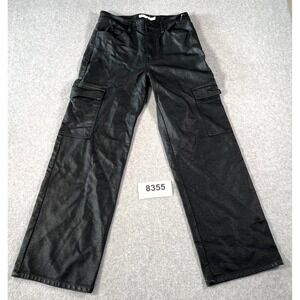 TGLA Cargo Pants Womens 11/30 Black Flat Front Straight Leg‎ Streetwear Casual